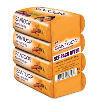 Picture of Santoor Sandal & Turmeric Bathing Soap 4X100gm