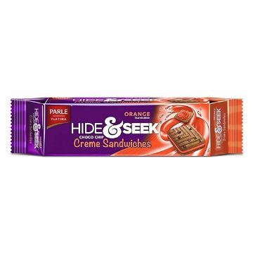 Picture of Parle Hide & Seek Orange Choco Chip Creme Sandwich Biscuits 100 gm