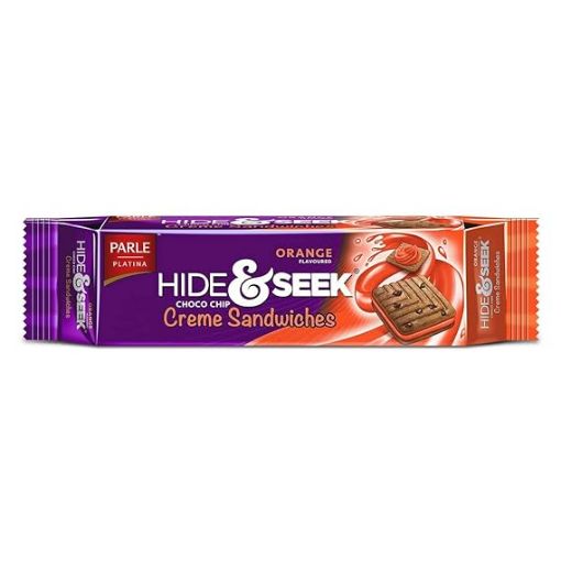 Picture of Parle Hide & Seek Orange Choco Chip Creme Sandwich Biscuits 100 gm
