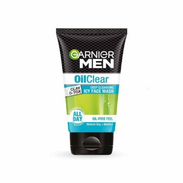Picture of Garnier Men Oil Clear Deep Cleansing Clay D-Tox Icy Face Wash 100 g