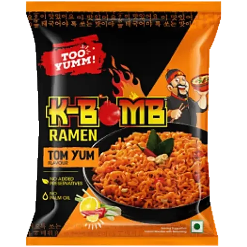 Picture of  Too Yumm! K-Bomb Ramen Tom Yum Instant Noodles, 80 g