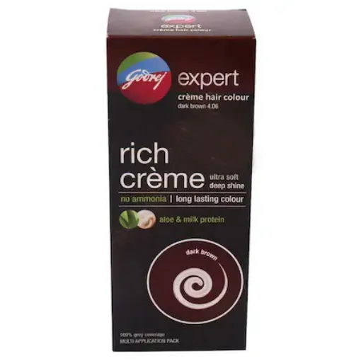 Picture of Godrej Rich Creme Dark Brown 4.06 Expert Creme Hair Colour ml