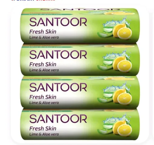 Picture of Santoor Fresh Skin Lime & Aloe Vera 4*150gm